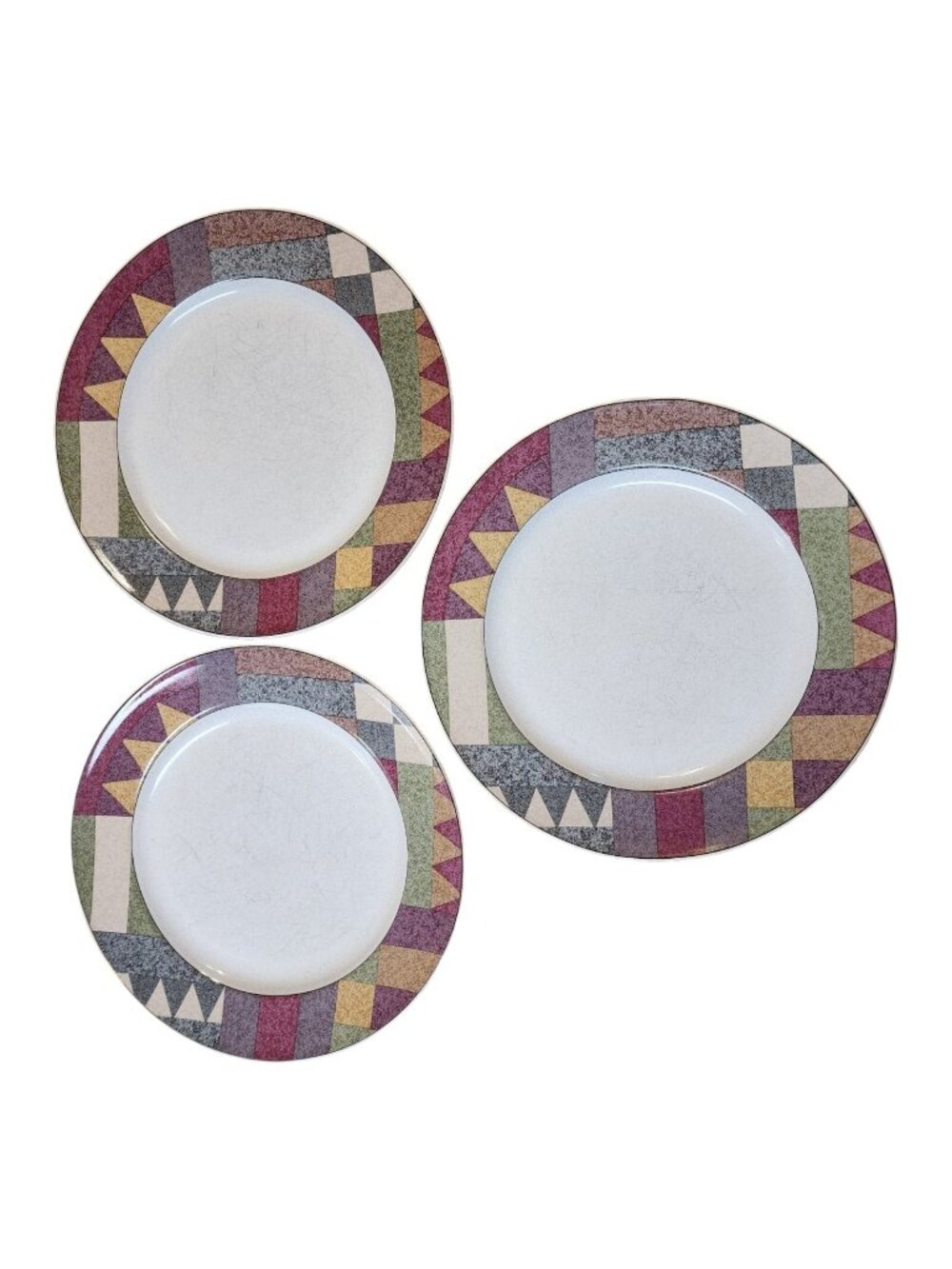 Studio Nova "Palm Desert" Y 2216 Nancy Green Dinner Plates ~11" [Set of 3]